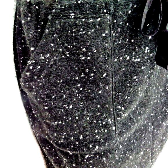LOFT BLACK SPECKED KNIT LOUNGE CASUAL EFFORTLESS SWEATER MINI SKIRT SIZE: L NEW - Picture 4 of 7